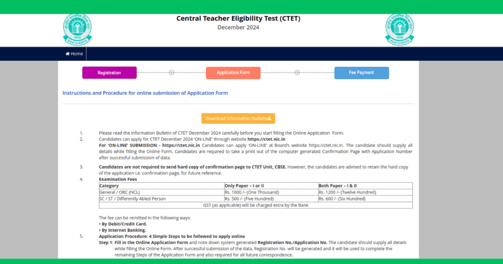 ctet 2024 exam  apply hindi