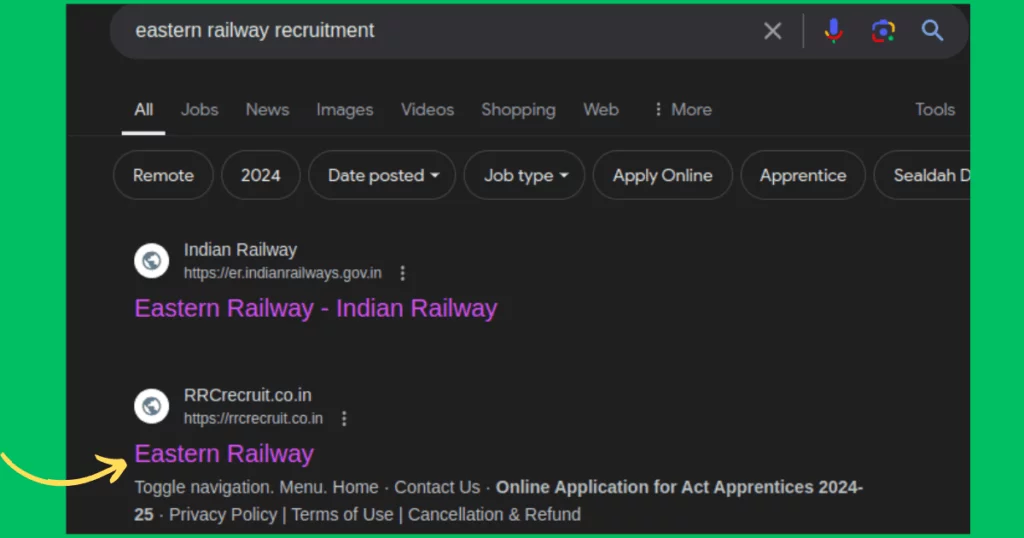 eastern railway recruitment 2024 apply 