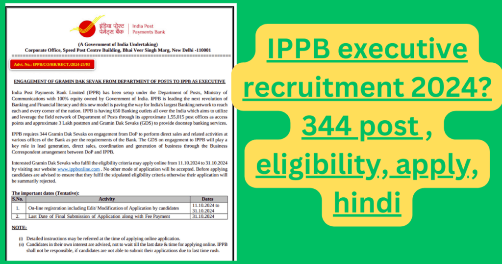 IPPB executive recruitment 2024