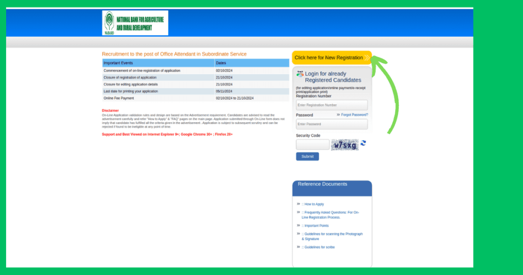 NBARD office attendant recruitment 2024