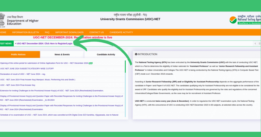 UGC net examination 2024 apply hindi 