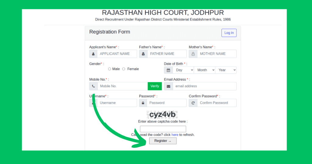 rajsthan high court stenographer grade apply online 