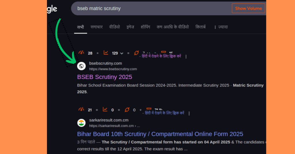 BSEB scrutiny form 2025